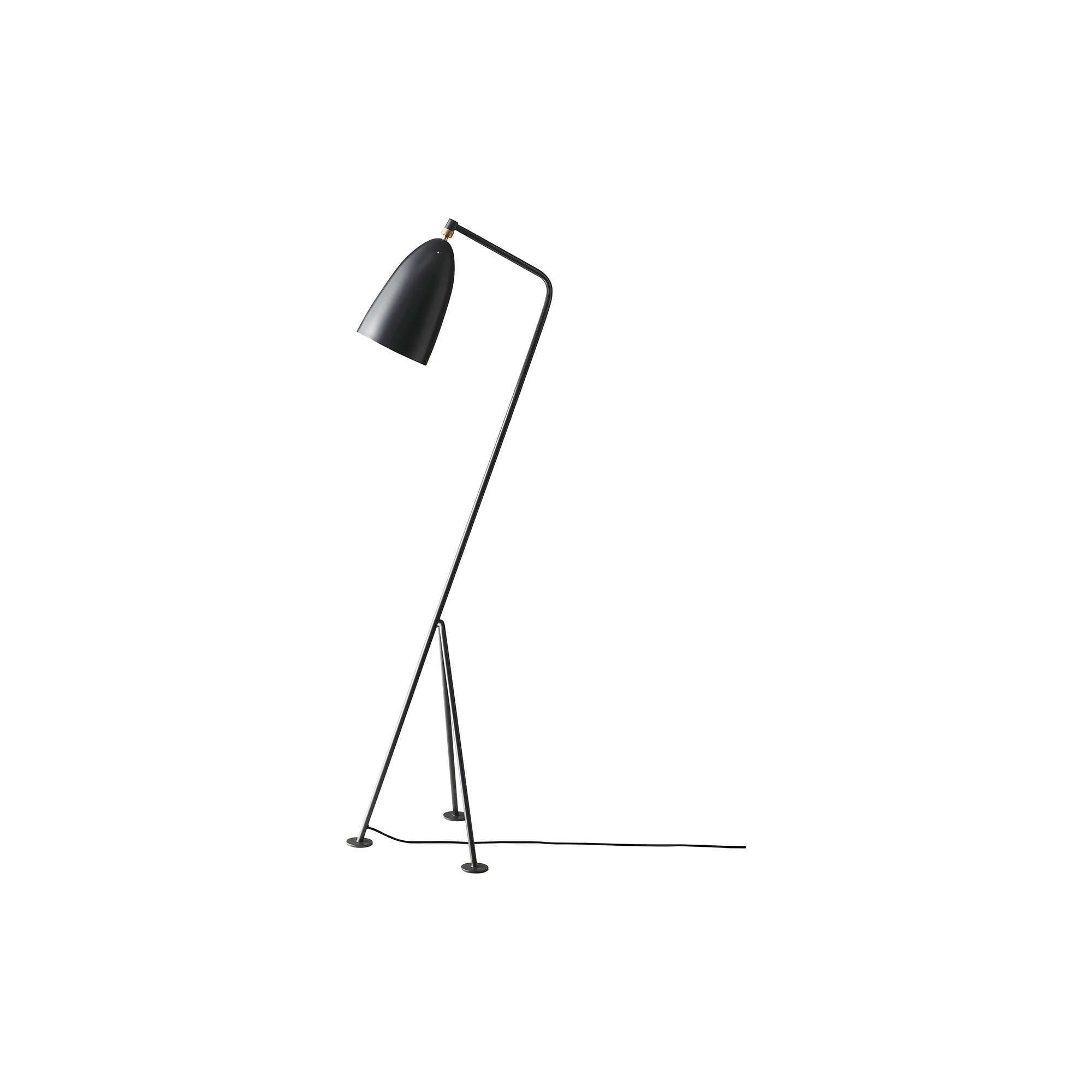 GUBI - Gräshoppa Floor Lamp, anthracite grey semi matt - H: 125 x Ø 37,5 cm.