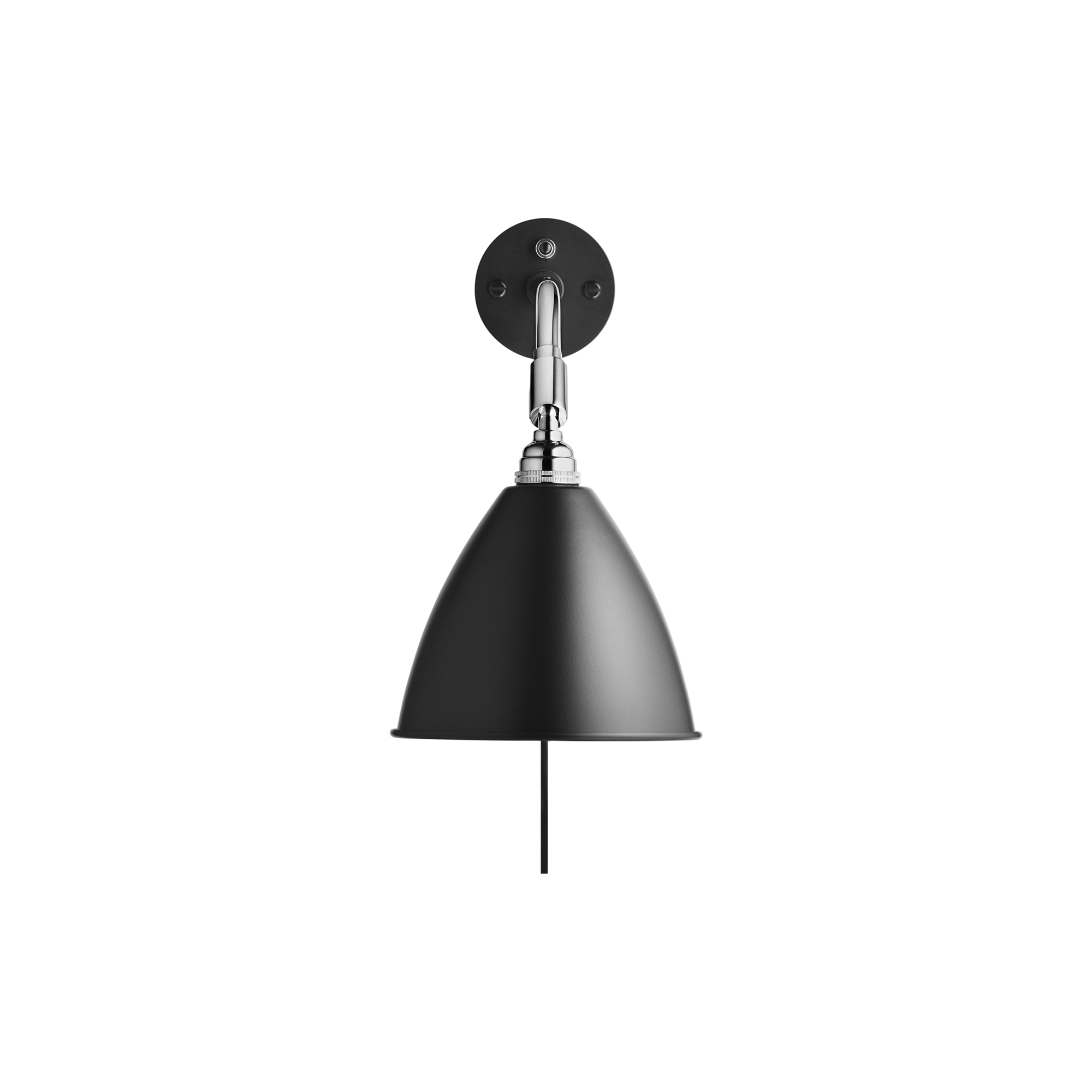 GUBI - Bestlite BL7 Wall Lamp, black semi matt/chrome - H: 27 x Ø 16 cm.