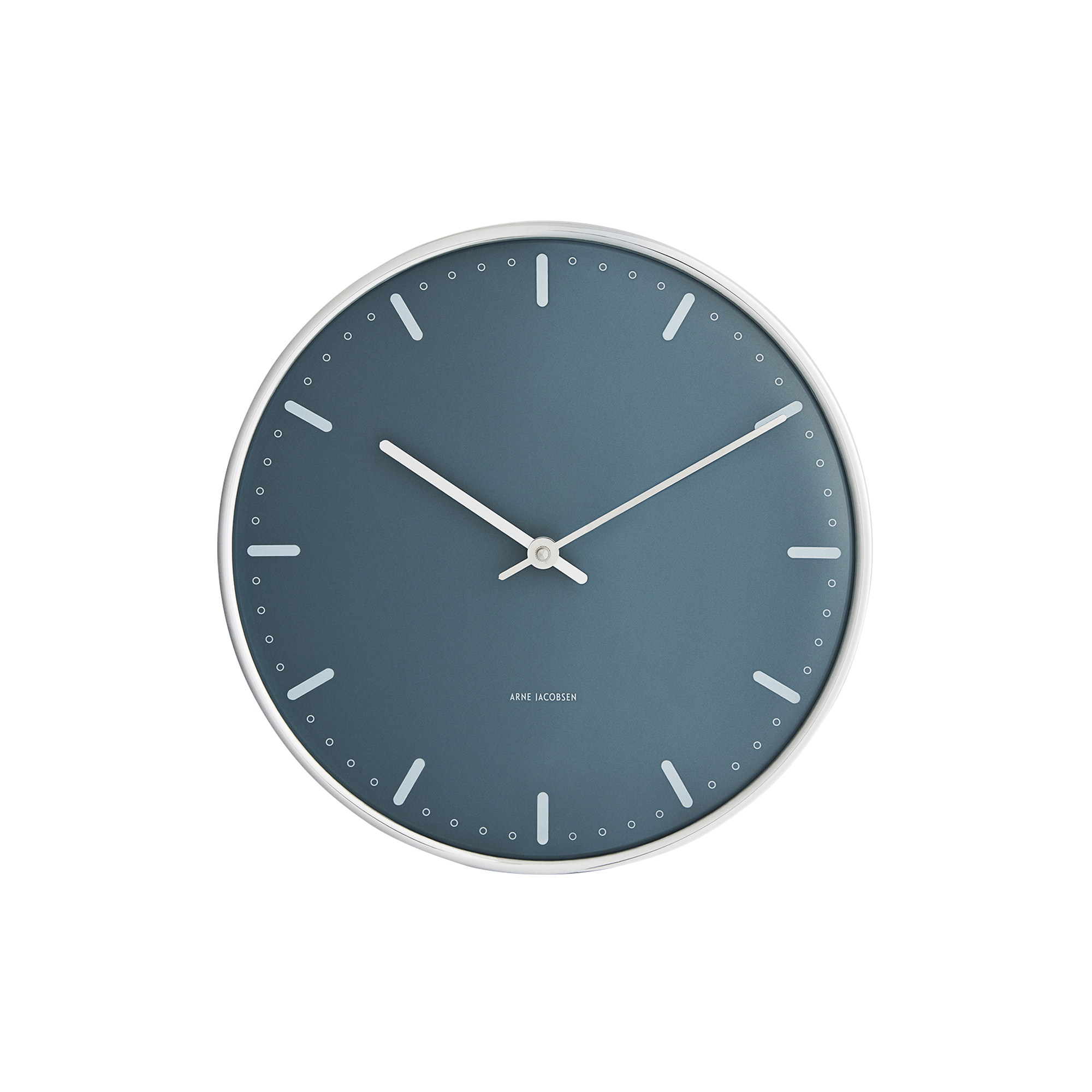 Arne Jacobsen Clocks - City Hall Vægur Large, blå - Ø29 cm
