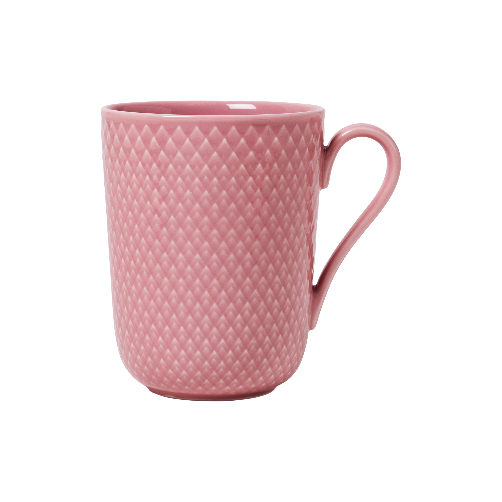 Lyngby Porcelæn - Rhombe Color krus med hank, rosa