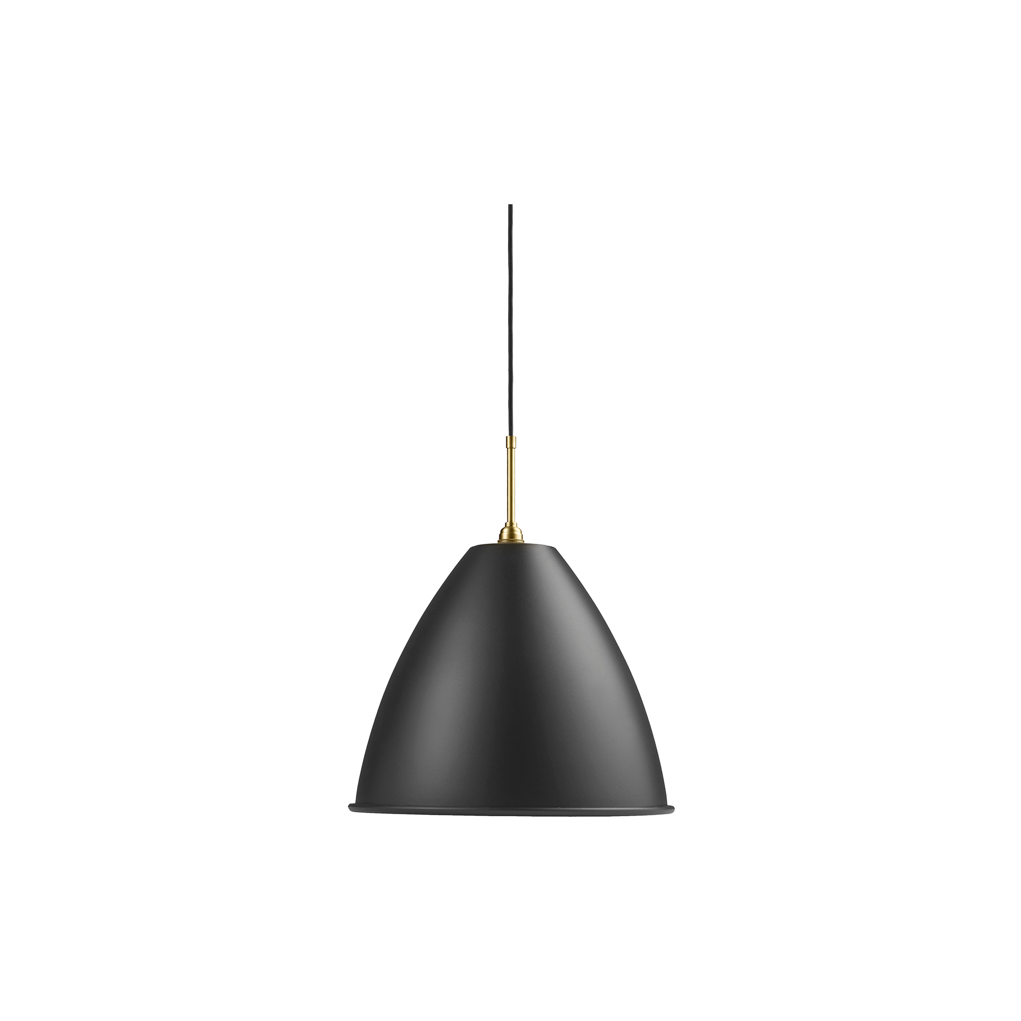GUBI - Bestlite BL9 Pendant, soft black semi mat/brass - H: 60 x Ø 40 cm.