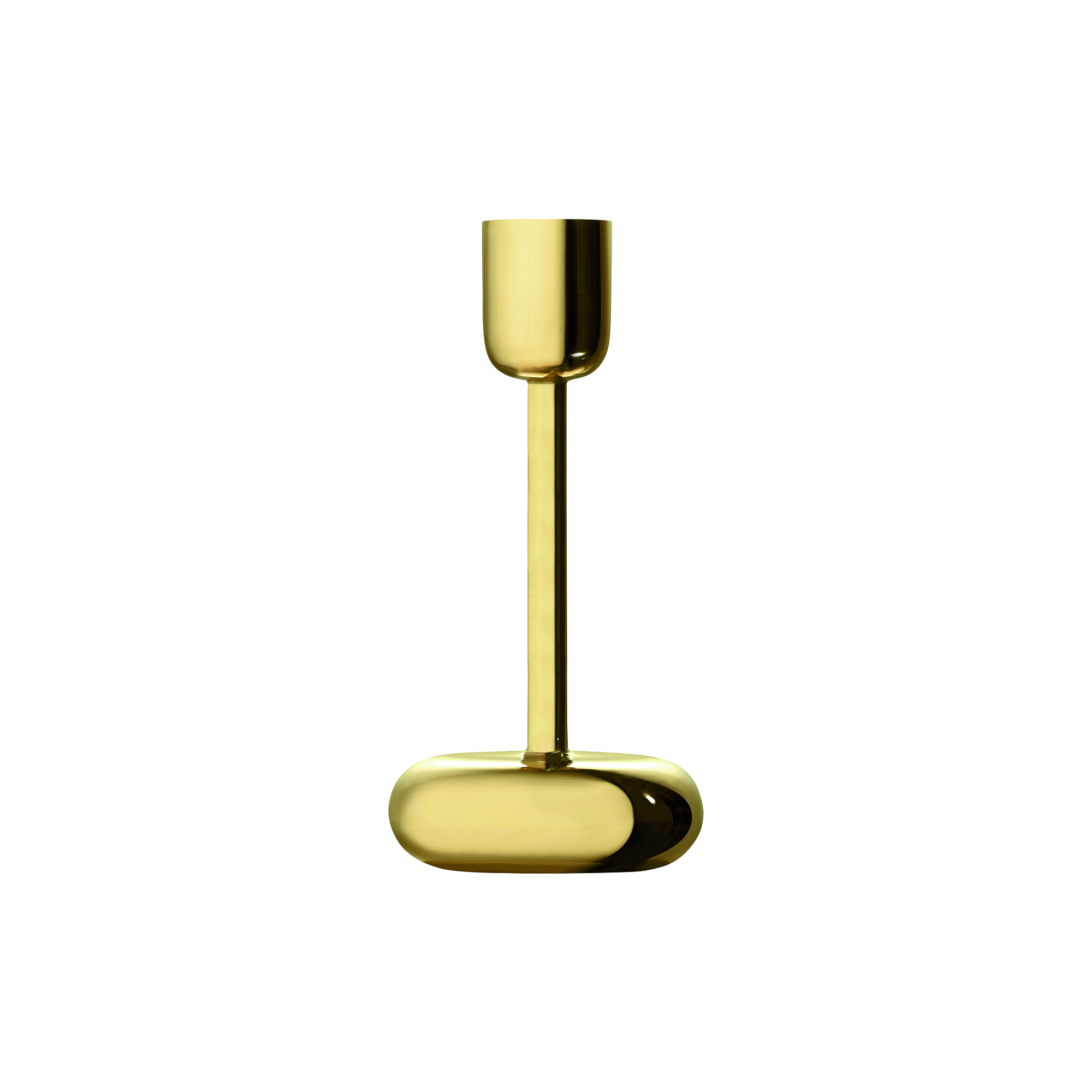 Iittala - Nappula lysestage, messing - H18.3 cm