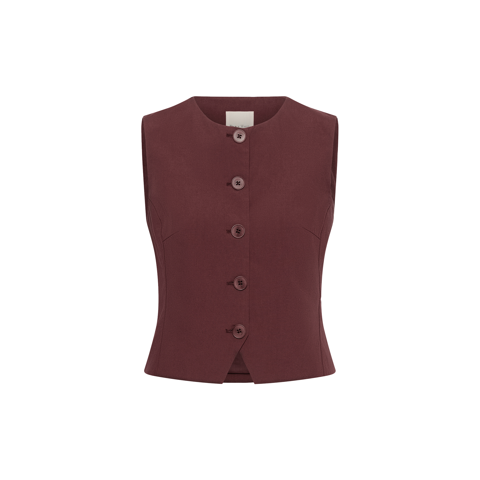 Part Two - BenittaPW Waistcoat, burnt russet - Str. 40
