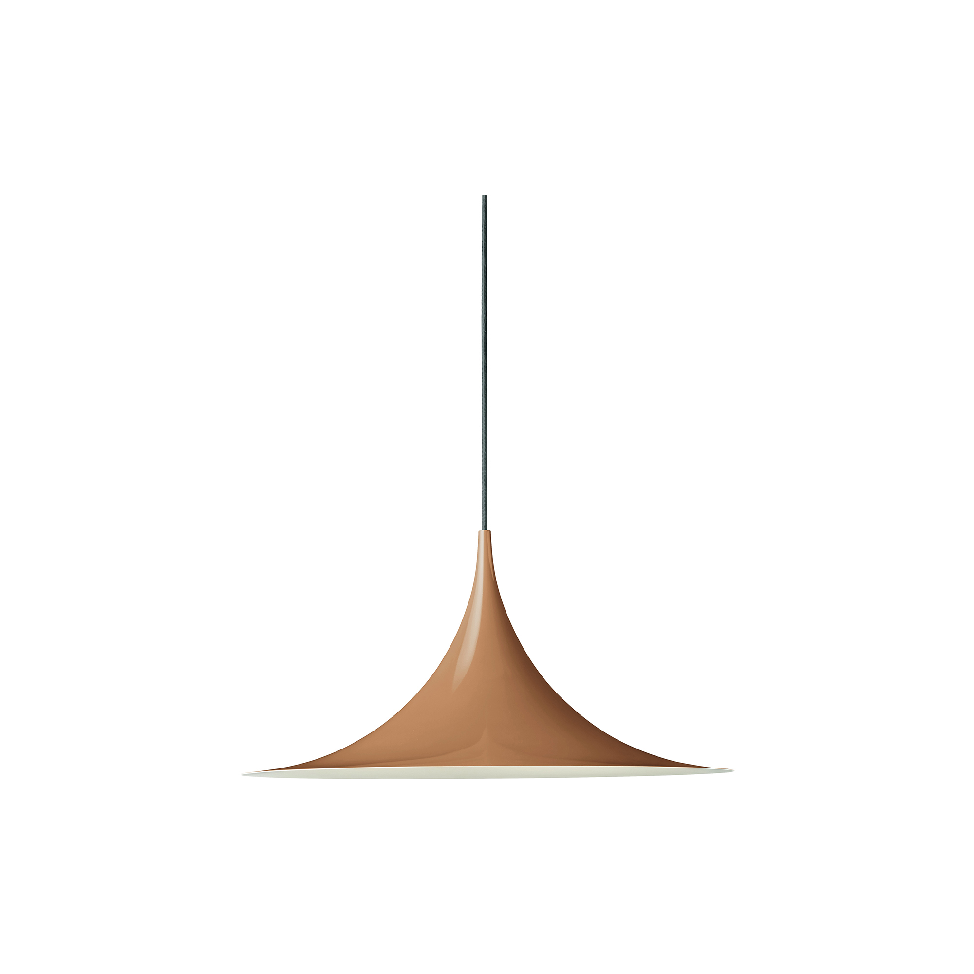 GUBI - Semi Pendant, roasted pumpkin glossy - H: 31 x Ø 47 cm.
